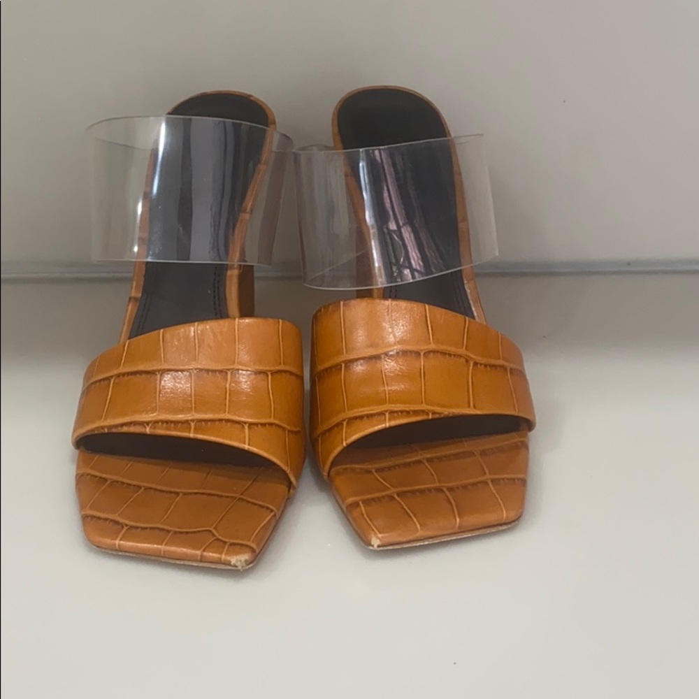 Mercedes castillo mildred pvc&croc leather mules